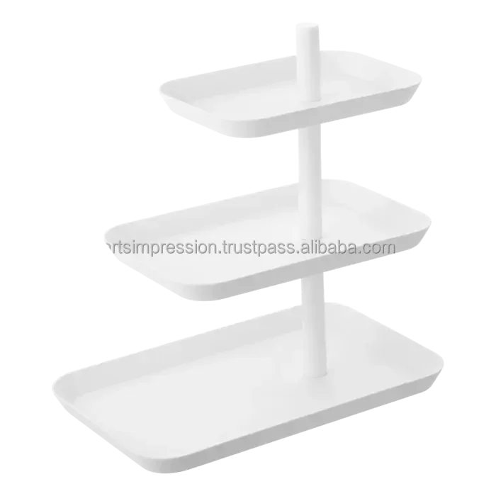 3 tier stainless steel Wedding Decorating Birthday parties cake stand white color Customized  logo packing 2023 indian made