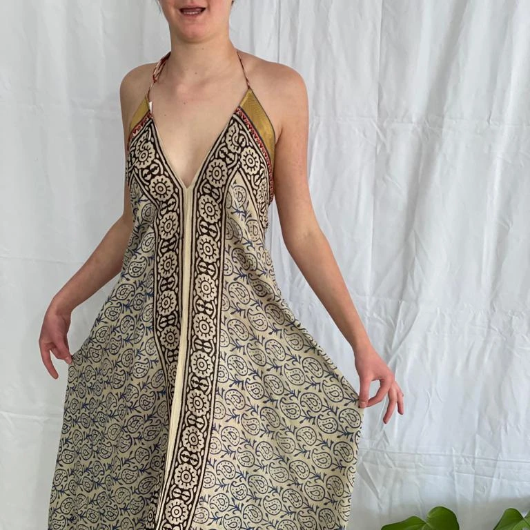 Summer Beach Wear Holiday Dress Cotton Evening Party Dress For Women Festival Hippie Dress