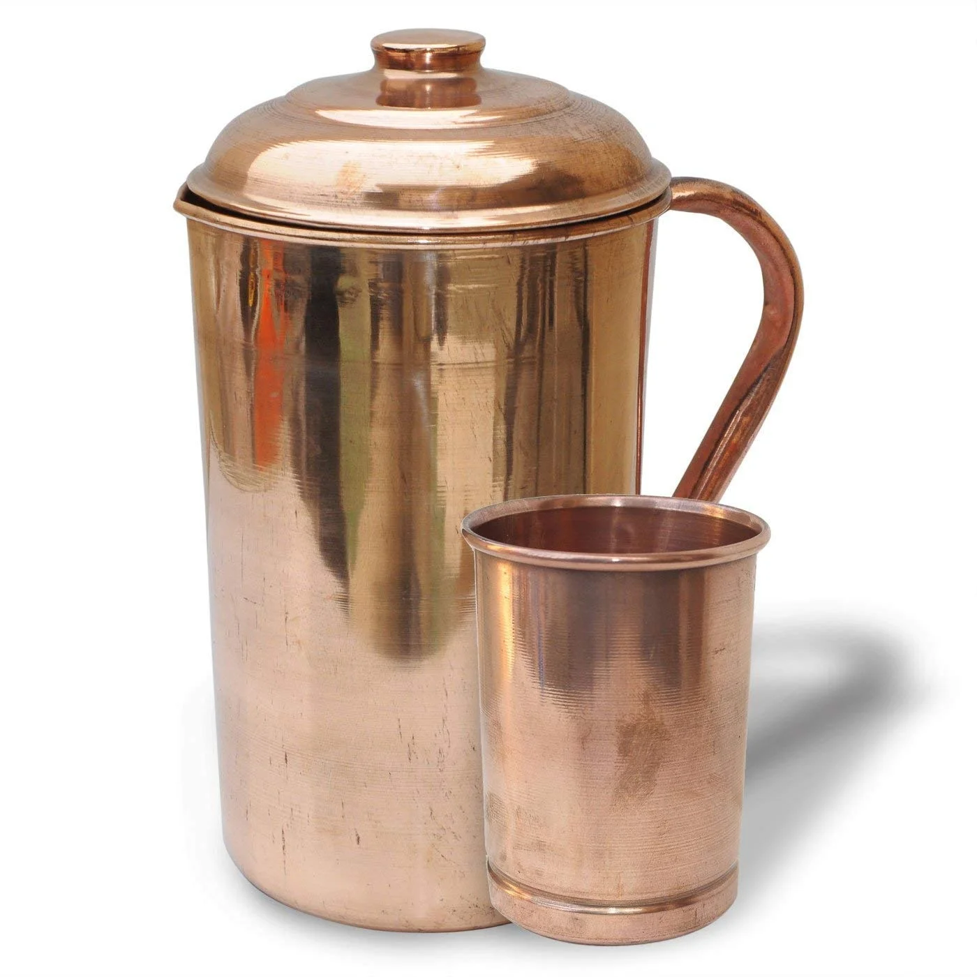 KING Copper Jug Pitcher/water Serving Hotel Jug/Cold Water Pitcher with Handle for Juice Coffee Ice Tea