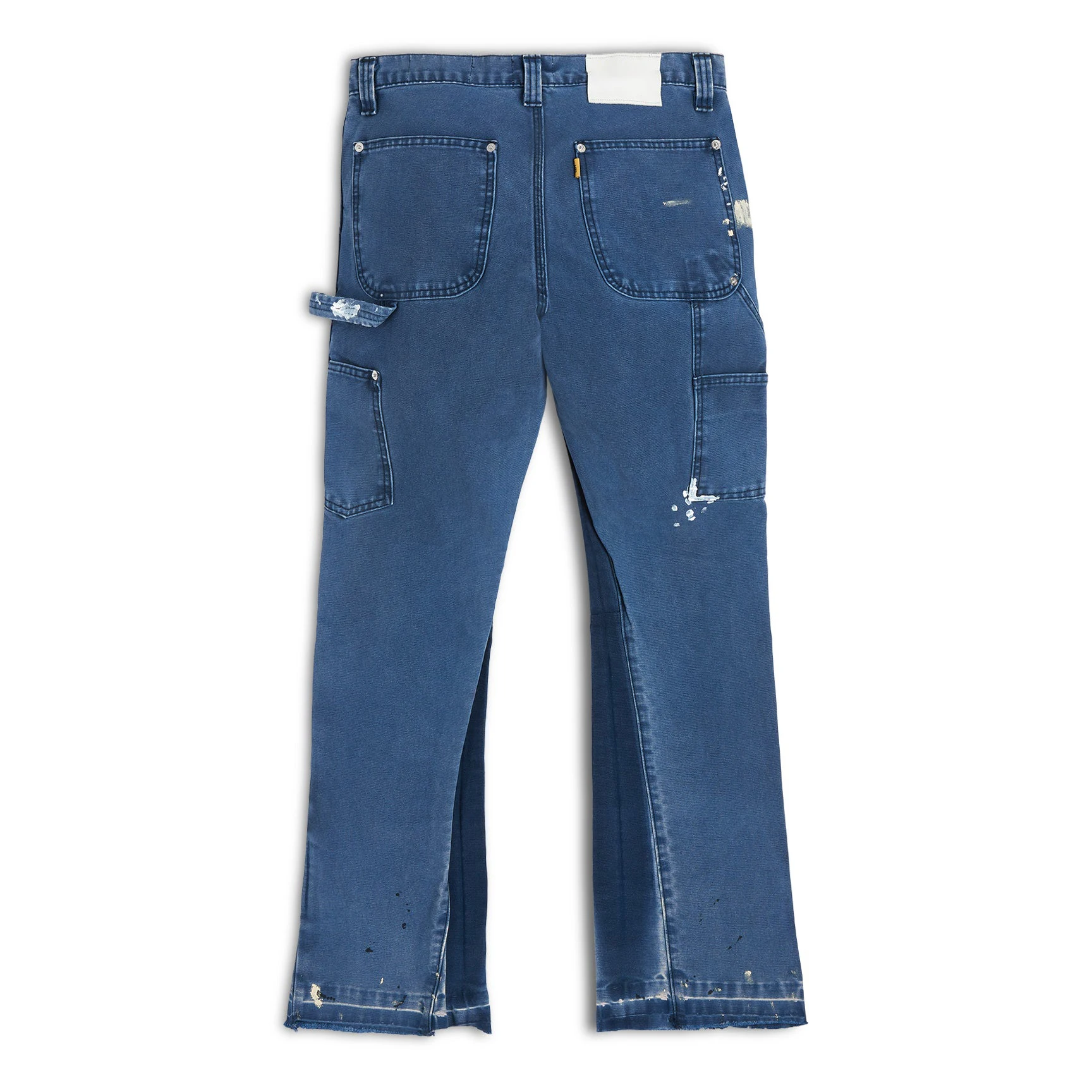 Custom OEM italian men vintage denim ripped men flared stacked jeans Cargo Denim Breathable Jeans