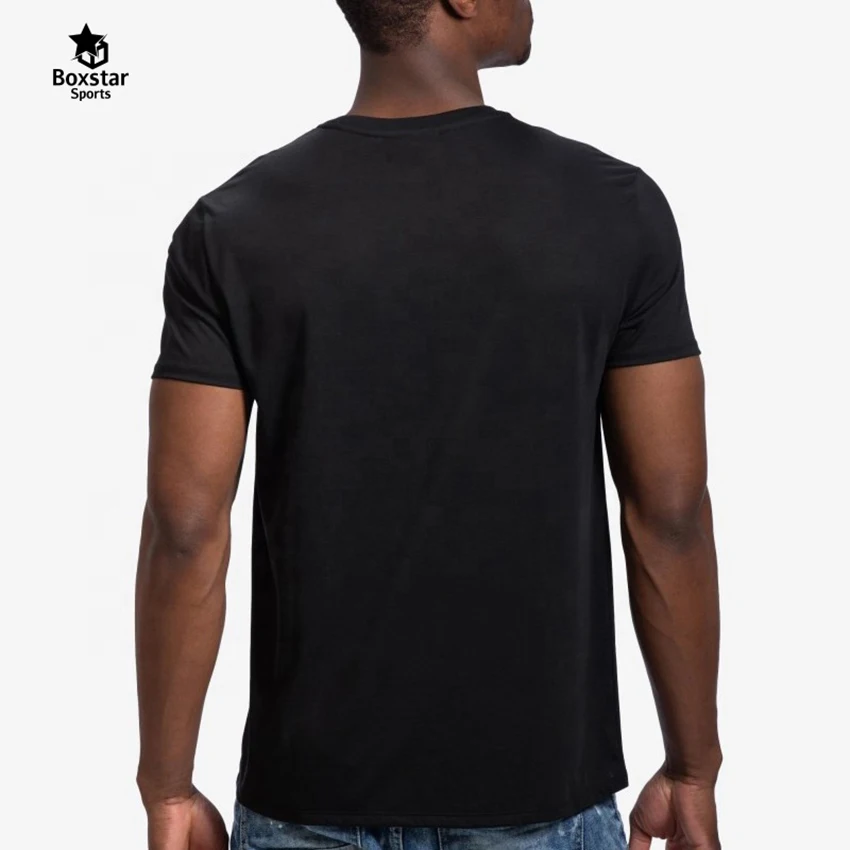 OEM Custom High quality Cotton and Spandex crew neck t black sports wear t shirt for men