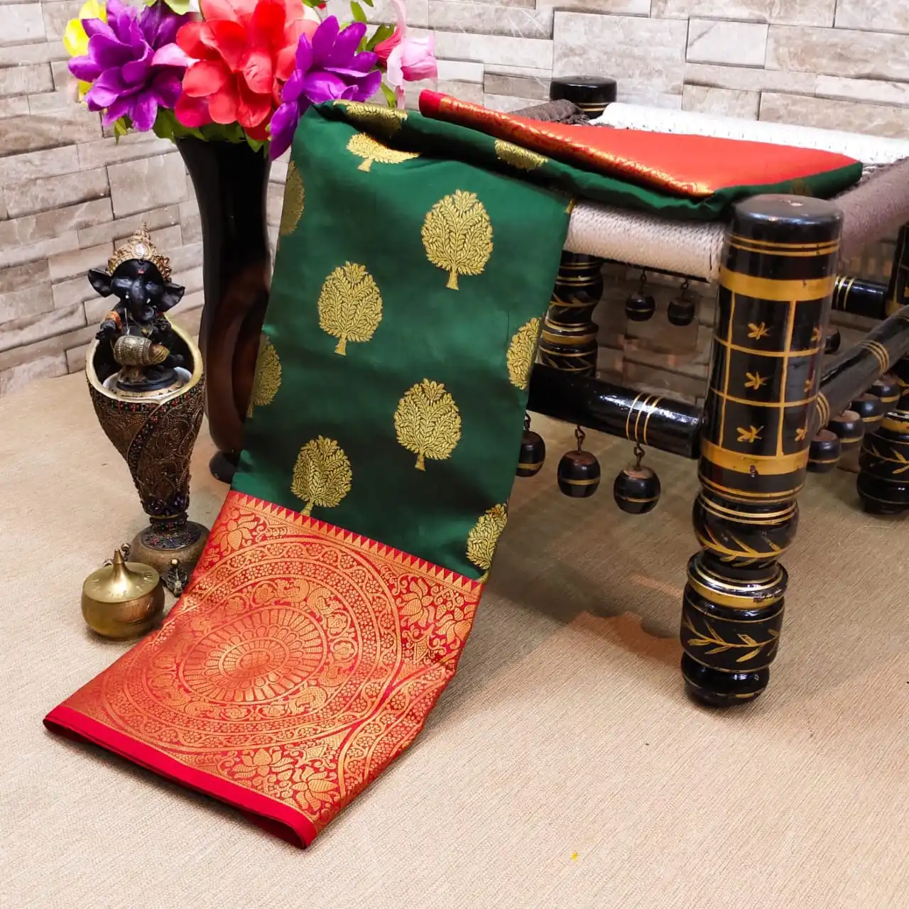 Blue Tussar Silk Casual Wear Saree / Saree Collections Online Shopping / Wholesale Saree Online