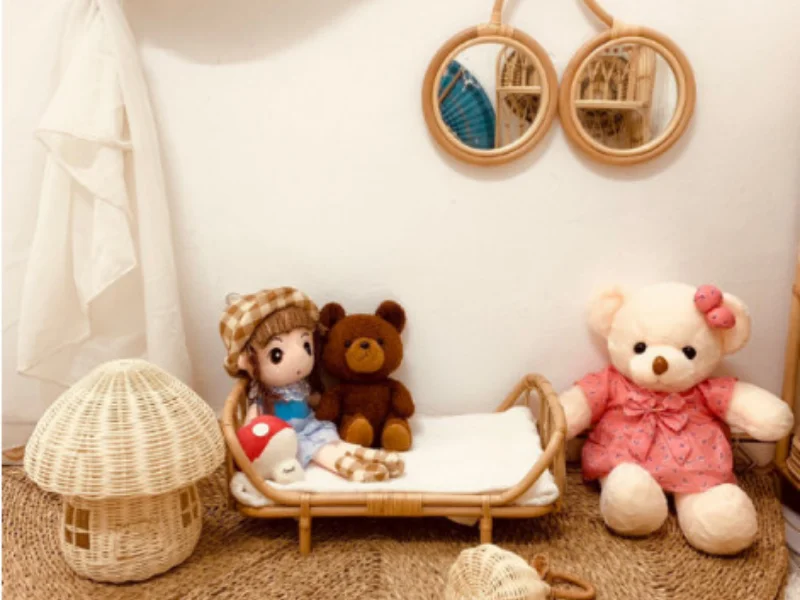 Top hight quality product, Rattan products for children Rattan doll bed Popular high quality products.