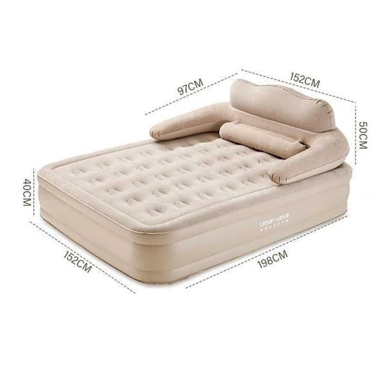 Air Bed Double Inflatable Mattress With Pillow Sleeping Pad