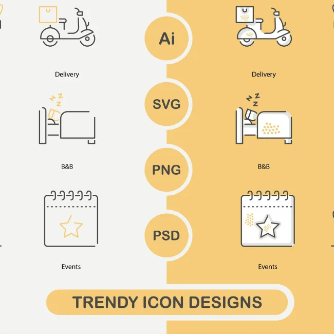 latest trendy icon design