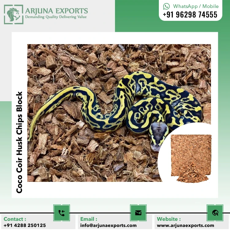 Coconut Husk Chips Block 5kg for Natural Terrarium Substrate and Hydroponics