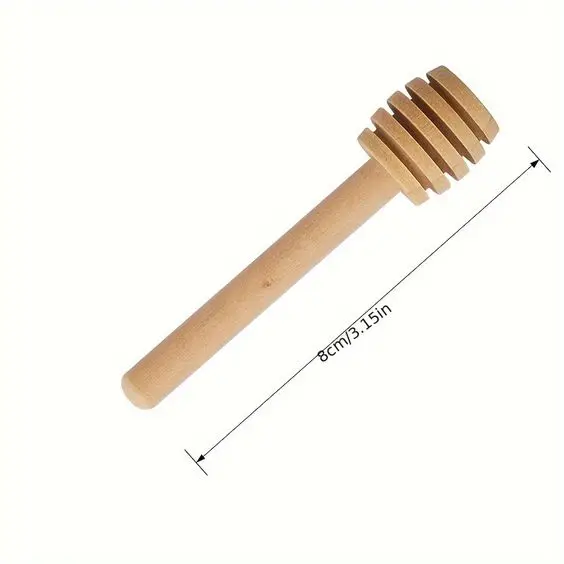 High Quality Honey Bee Stir Bar Wooden Honey Stick With Wood Dipper For Drink