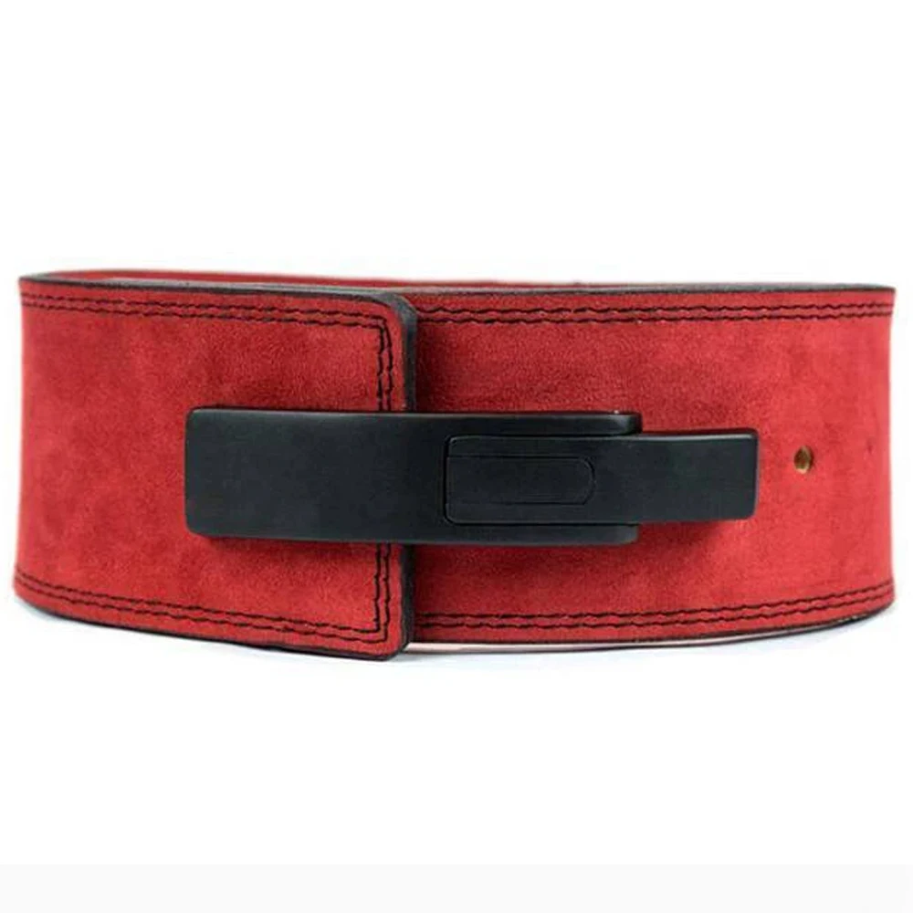 Wholesale Custom Logo Power Lift Lever Soft Leather Buckle Heavy Fitness Gym Weight Lifting Belt