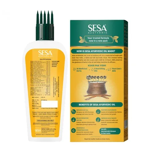 Sesa Ayurvedic Oil With 18 Rare Herbs And 5 Nourishing Oil 200 Ml For Long Strong Soft Hair For Girls And Women