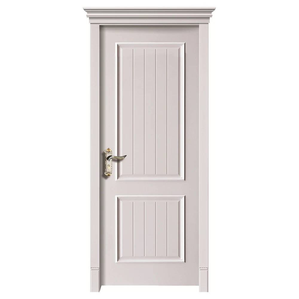 Chinese Paint Modern Flush Interior Door Designs High Quality Solid Wood Custom Door With Door Lock