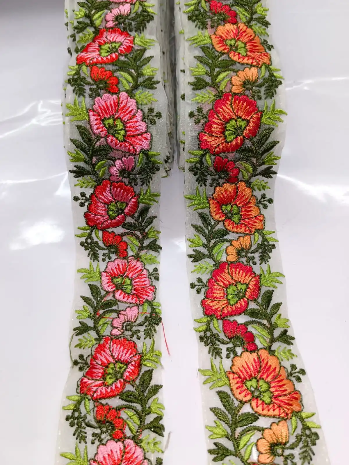 New Arrival High Quality Multi Color Polyester Embroidery Tulle Net Chemical  Lace Trim Flower Lace Hot Sale