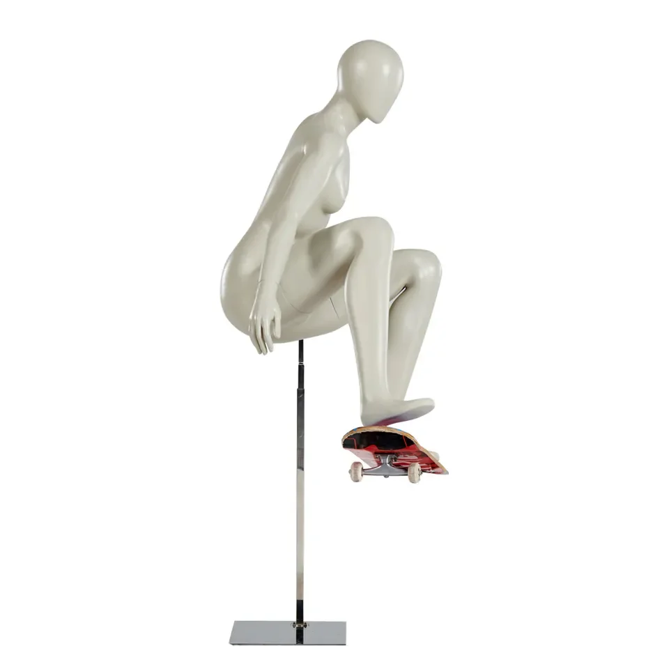 Black White Sports Muscle Mannequin Male Female Running Model Muscle Sports Full Body Dummy Model