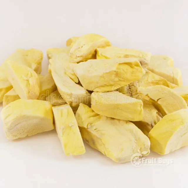 Vietnam Dried Durian Chips Fruit Naturally Delicious Ripened Freeze Durian Fruit For Healthy Vegetarian Dried Preserved