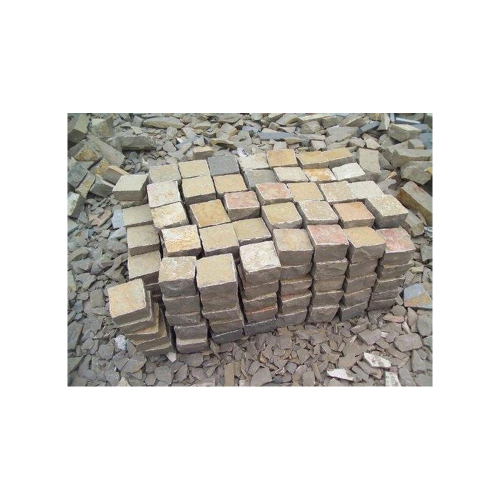 High Quality Home Decorative Attractive Tandoor Yellow Limestone Cobbles Bulk Wholesale Supplier