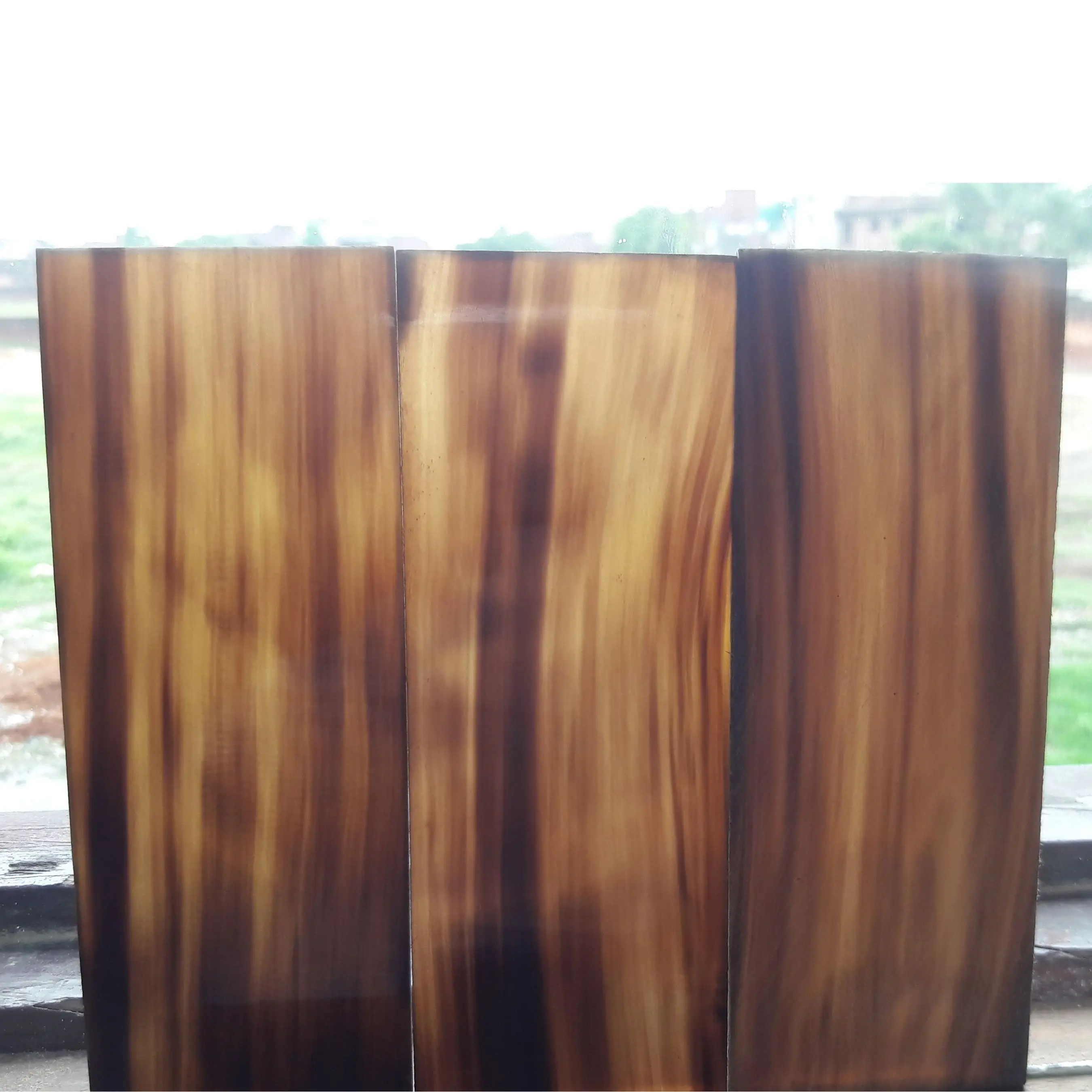 agate 100% Natural Water Buffalo Horn Plates From India Colorful Horn Plate Customizes Size Indian Horn Scale