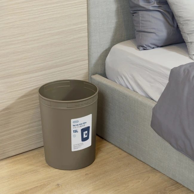 High Quality Hiro round wastepaper bin 5L-10L-15L Primay PP Plastic