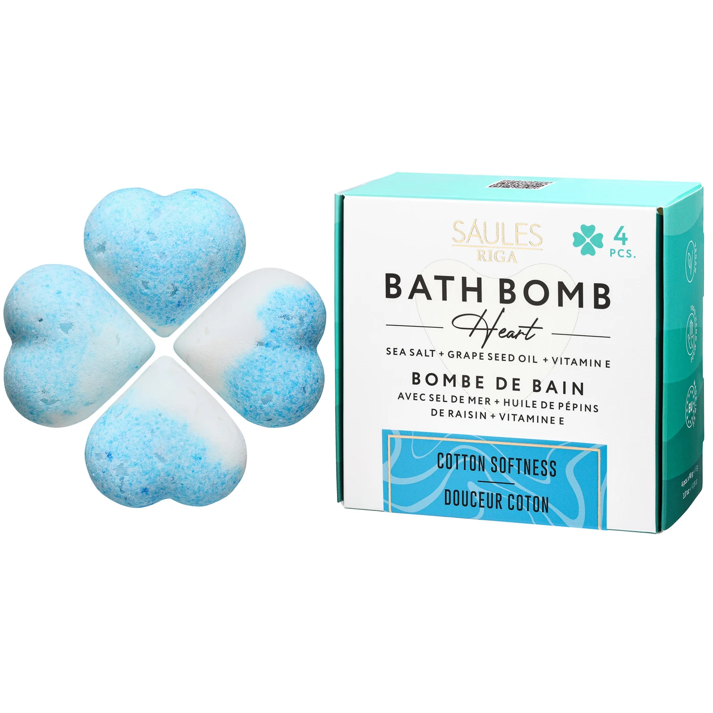 Coconut Shea Butter Cotton Softness Scented Essential Oils Bath Salt Balls Gift Set Spa Bubble Bath Bomb Relaxation Gift Box