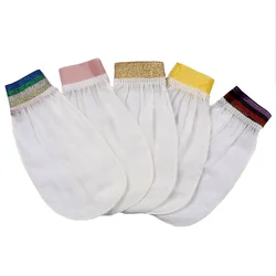Luxury Custom Turkish Bath Glove Mitt Silk Exfoliating Glove Wash Shower Scrub Skin Massage Exfoliator
