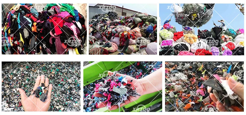 Textile waste recycling machine Waste Fiber Cloth Shredding Machine Plastic Crushing Shredder Machine
