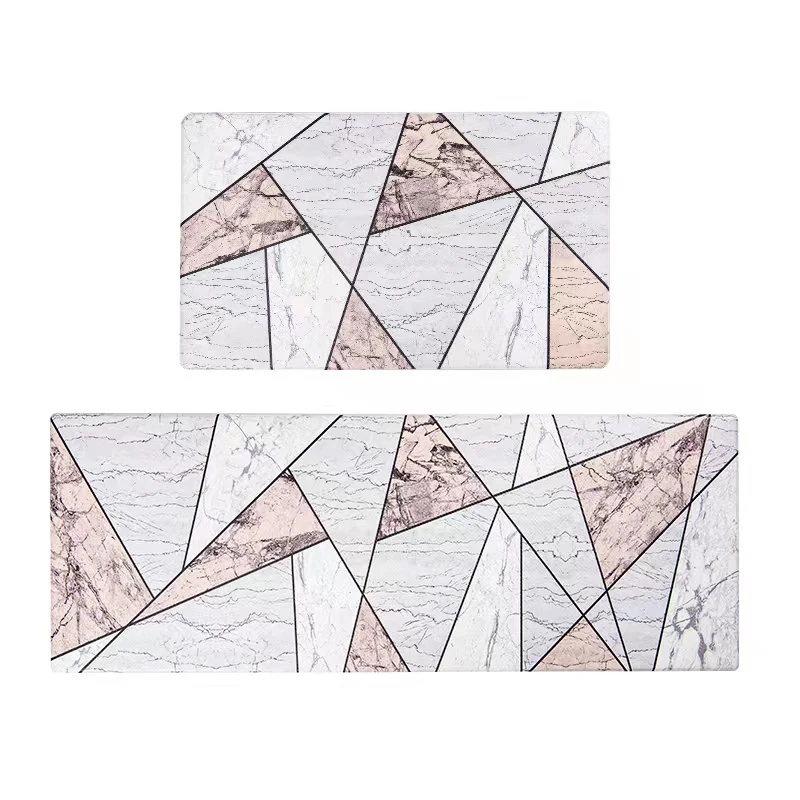 45*180cm   6mm thick UV Printing Rectangle Geometric Customized soft standing non-slip anti fatigue the floor kitchen mat