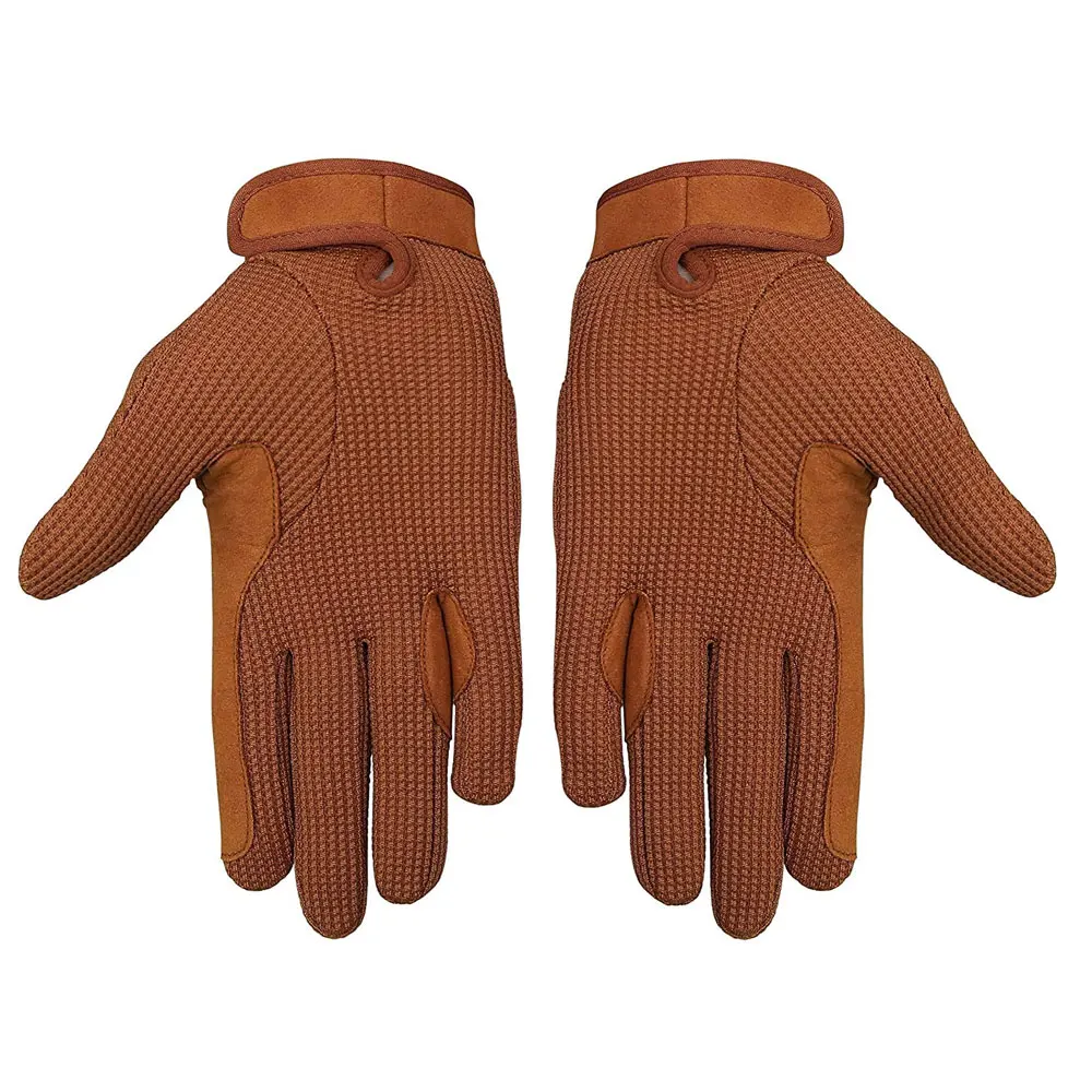 High Quality Adult Size Leather Horse Riding Gloves New Design Full Finger Outdoor Sports Riding Gloves