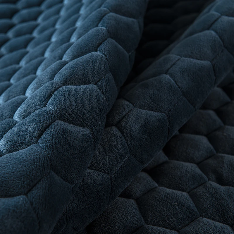 Thick Quilted Plush Double Bed Fitted Sheet Couple Mattress Cover Winter Warm Elastic Velvet Bed Linen Bedspread 150 160x200