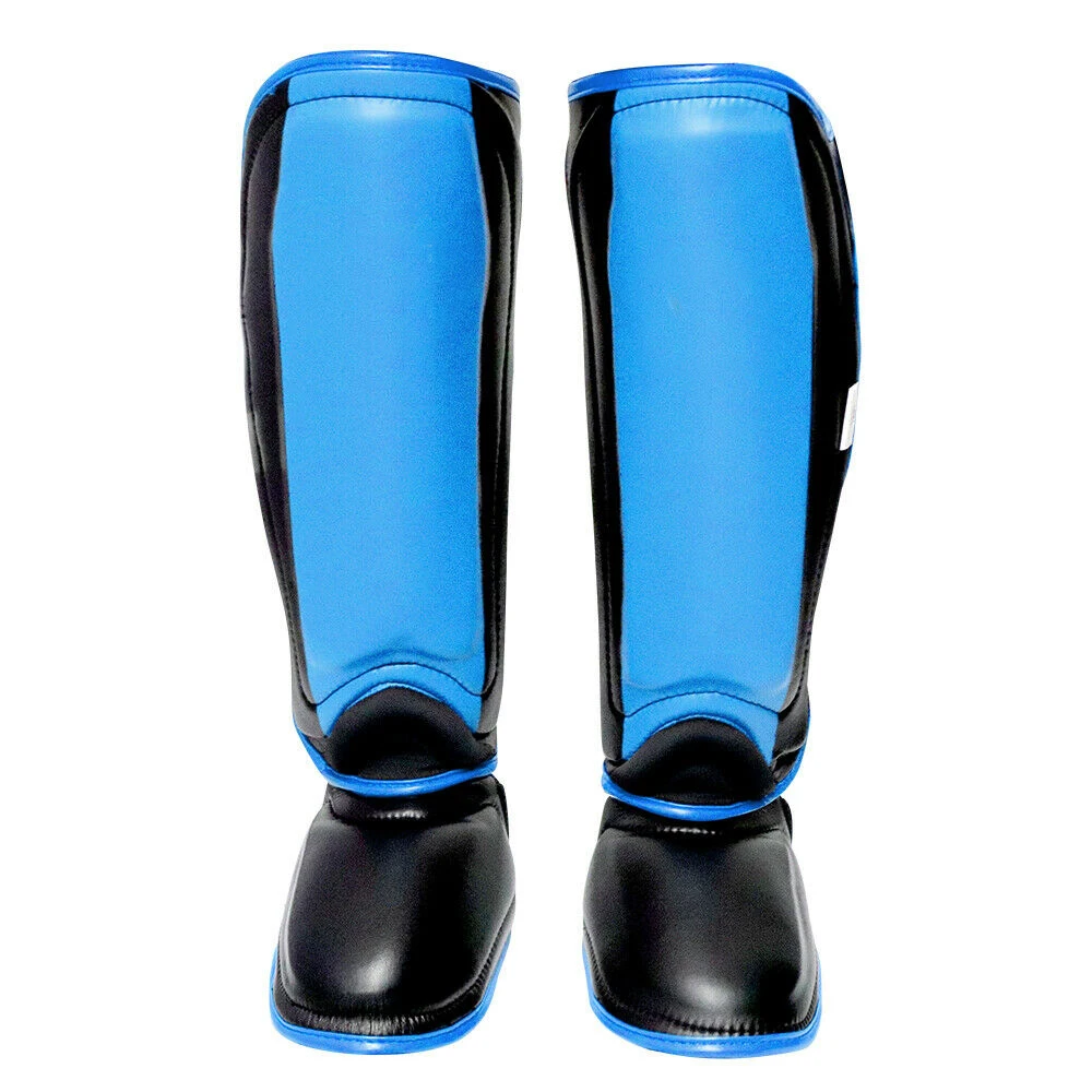 Muay Thai Leg Taekwondo Ankle Protectors Thicker Boxing Shin Guards PU Leather Protection Leggings Equipment Martial Arts