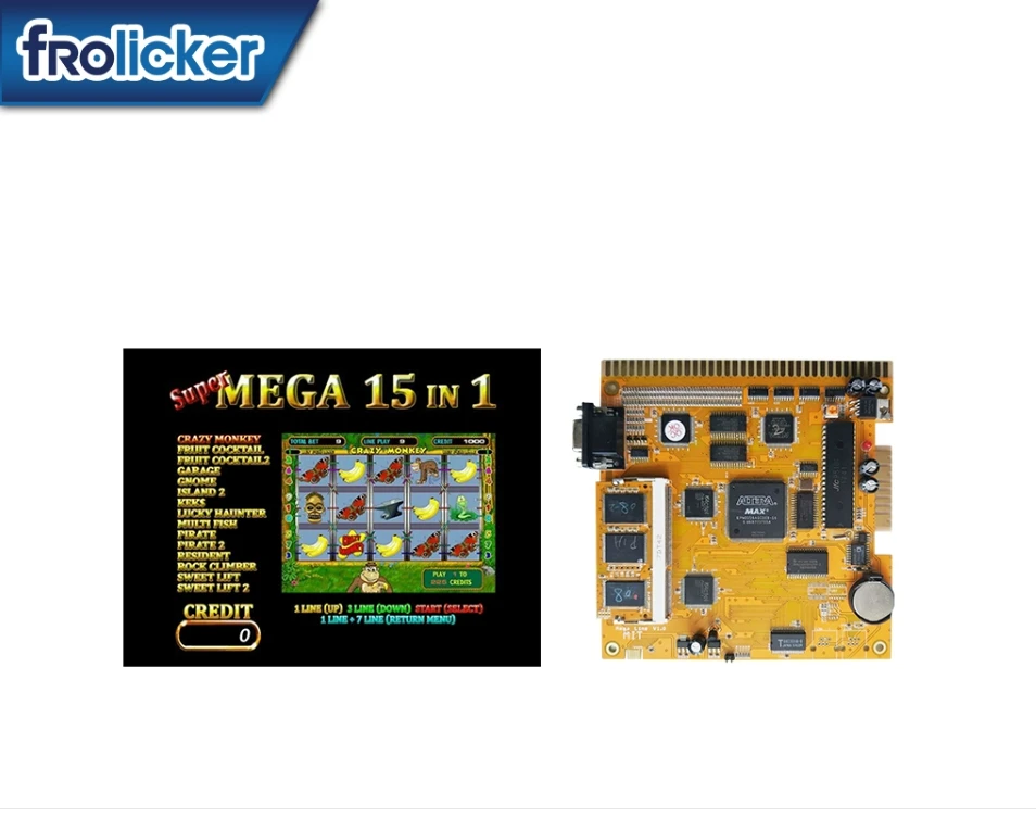 PCB Game Board Garage New MEGA 7 in 1 Video Game Machine Arcade game tragamonedas maquina de juegos