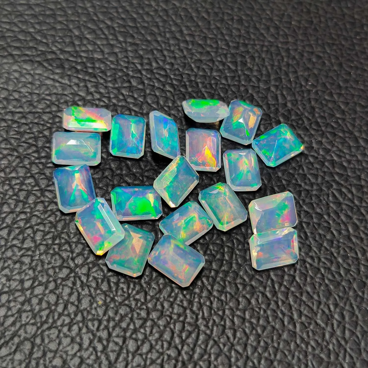 6x8mm Natural Flashy Ethiopian Opal Octagon Cut Bulk Faceted Gemstones Best Quality DIY Jewelry Accessories Ready To Ship Stones