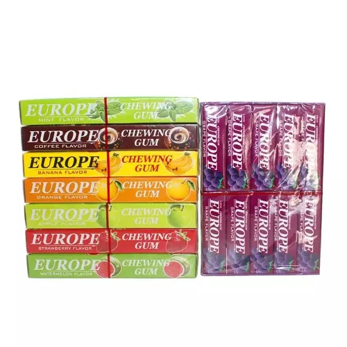 Quality factory wholesale 5 piece cheap sweet fruity europe chewing gum