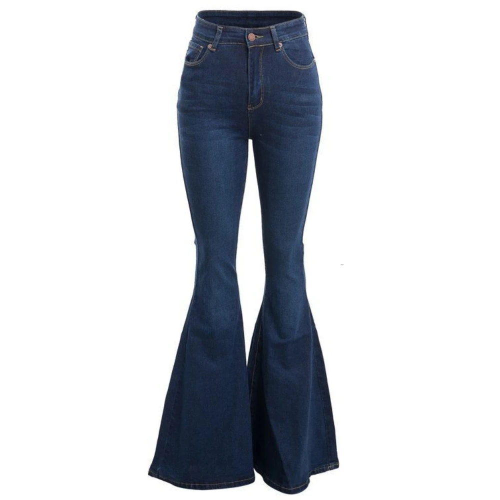 Plus Asymmetrical High Waist Flare Leg Pants Solid Rib Knit Flare Leg Trousers High-waisted Flared Silk-crepe Trousers In Black