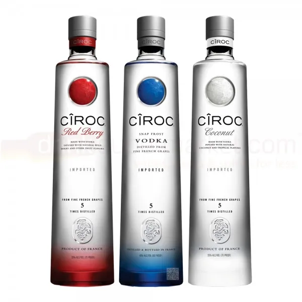 Недорогая оригинальная водка Ciroc роскошная ФРАНЦУЗСКАЯ ВОДКА 1 л размера 375 мл 750 низкая