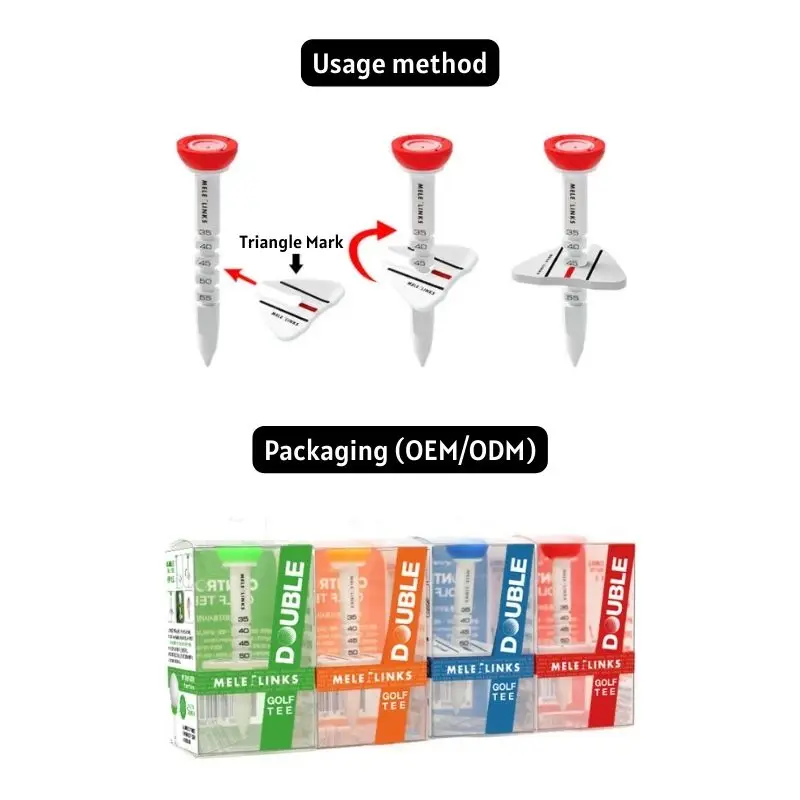 Golf Tees, Adjustable Plastic Golf Tees Unbreakable Golf Tees With Accurate Aiming Line, Reduce Friction & Side Spin