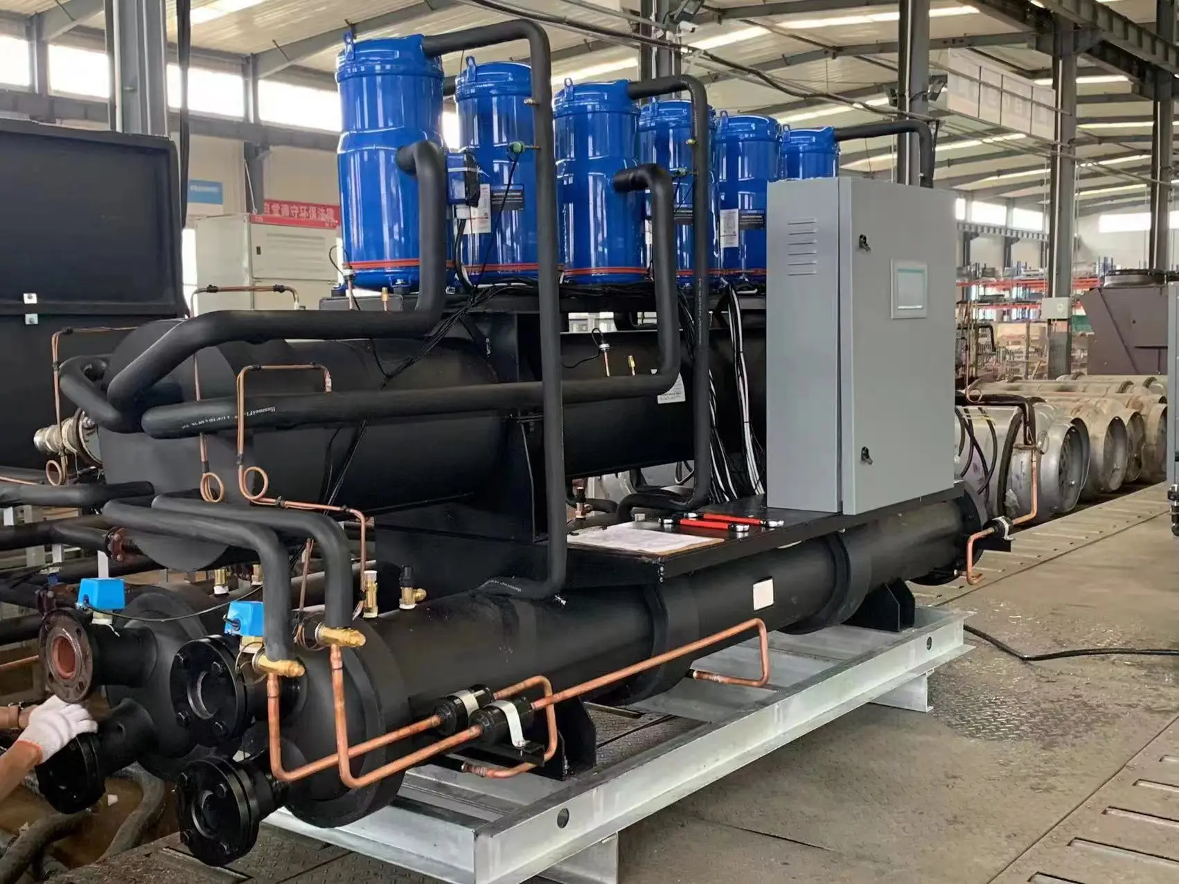 Cheap Factory Price 25TR Industrial Cooling System 100kw 30HP Water Cooled Chiller Model With Shell and Tube Heat Exchange