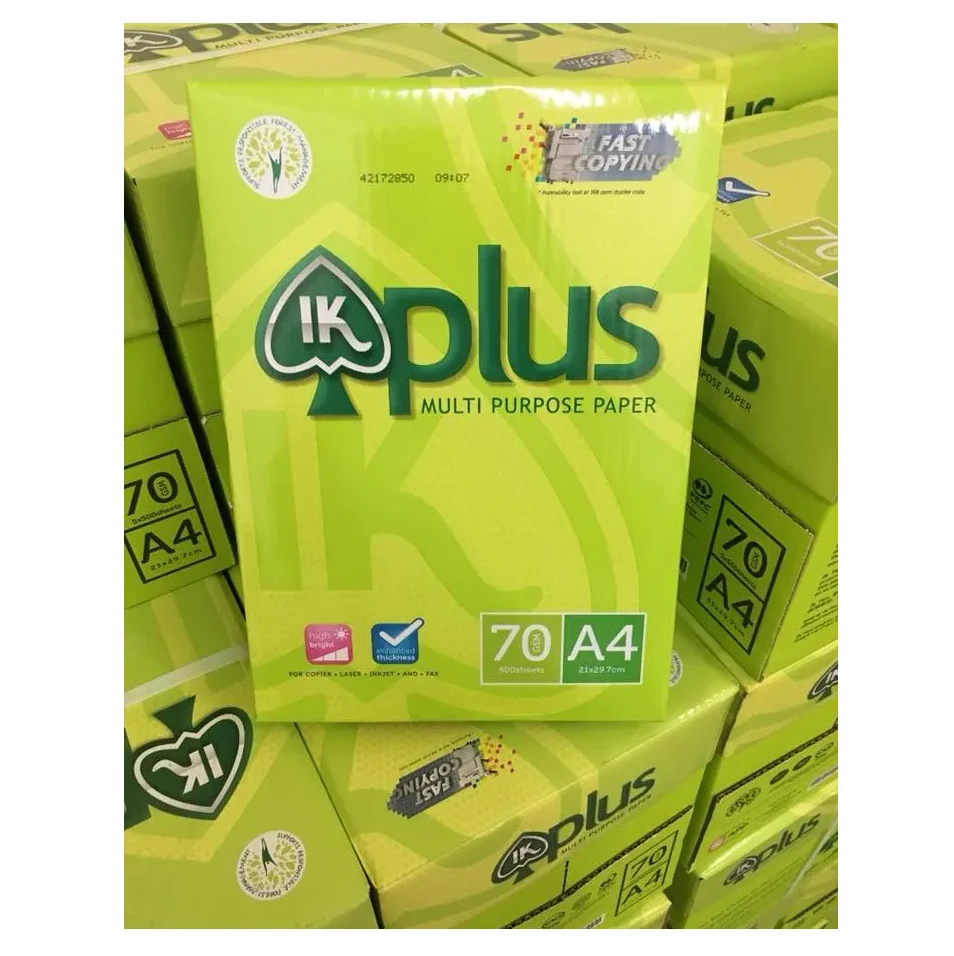 Оригинальное качество бумага Ik Plus/Ik желтая A4 копировальная 80gsm75gsm 70gsm