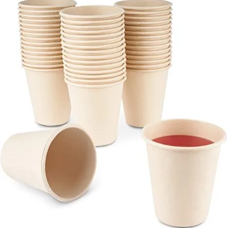 Biodegradable Coffee Cups Disposable Sugarcane Bagasse Compostable Cups for Cold or Hot Drinking