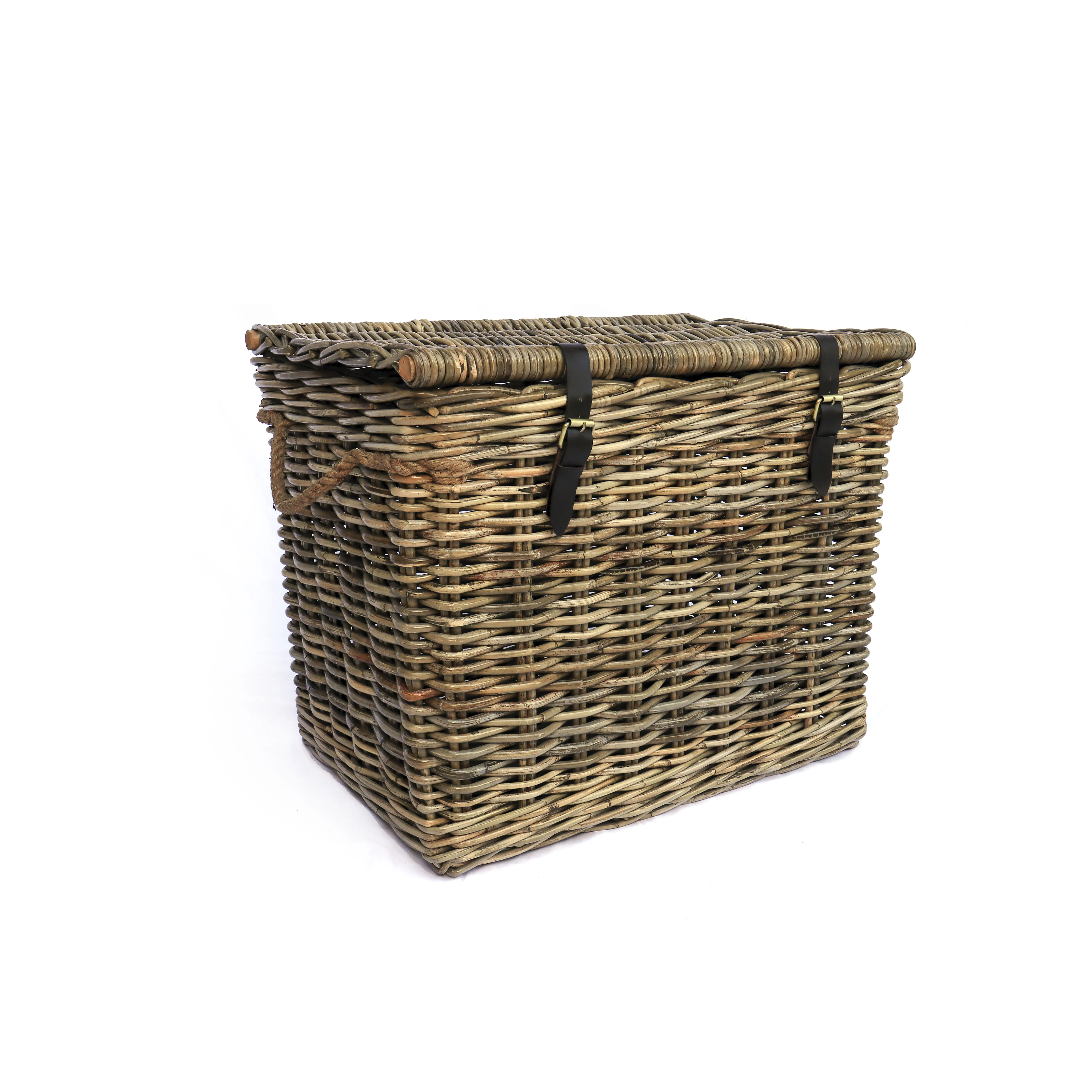 High Quality  Woven Rattan Basket with Lid, Rattan Storage Basket Box, Laundry Basket Wholesale