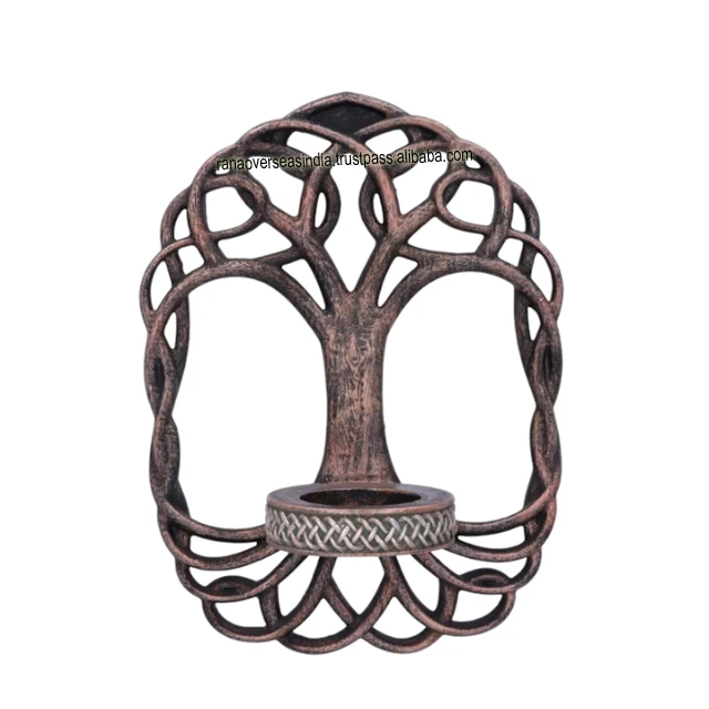 Highest Selling Celtic Tree Of Life Style Wall Hanging Metal Candle Holder for Events Decorations Party Decorations