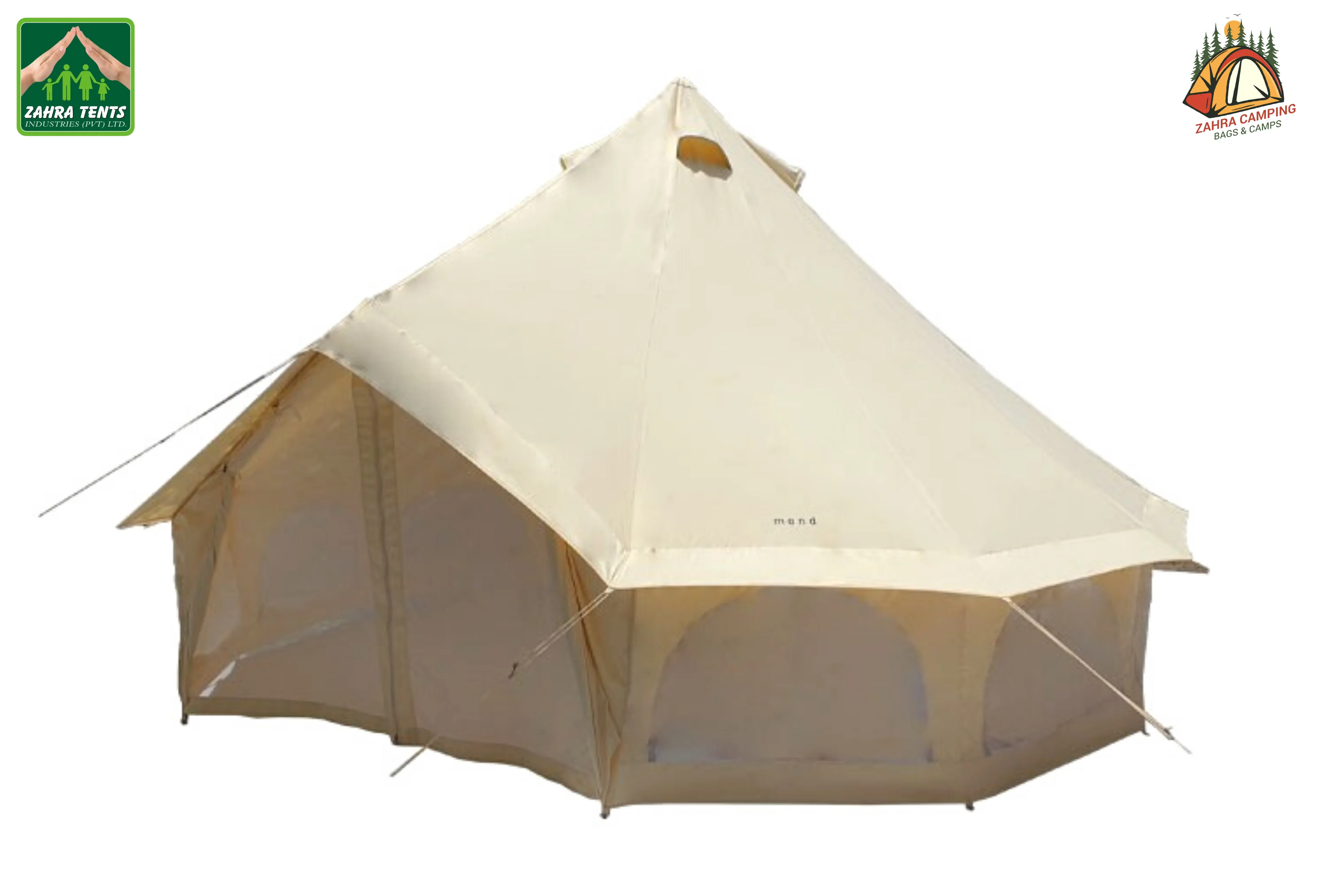 Glamping Waterproof Inflatable Tent Cotton Canvas Bell Tent For Outdoor Camping Luxury 5m Glamping Bell Tent Canvas