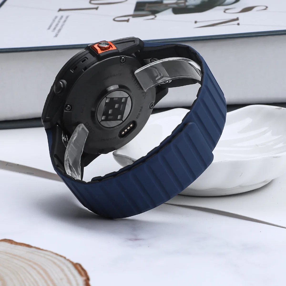 RYB Bracelet Magnetique Silicone Band for Forerunner 965/955/945/935/Fenix 7Pro/Fenix 6 Pro GPS/Fenix 5 Plus/Quatix 5/MARQ