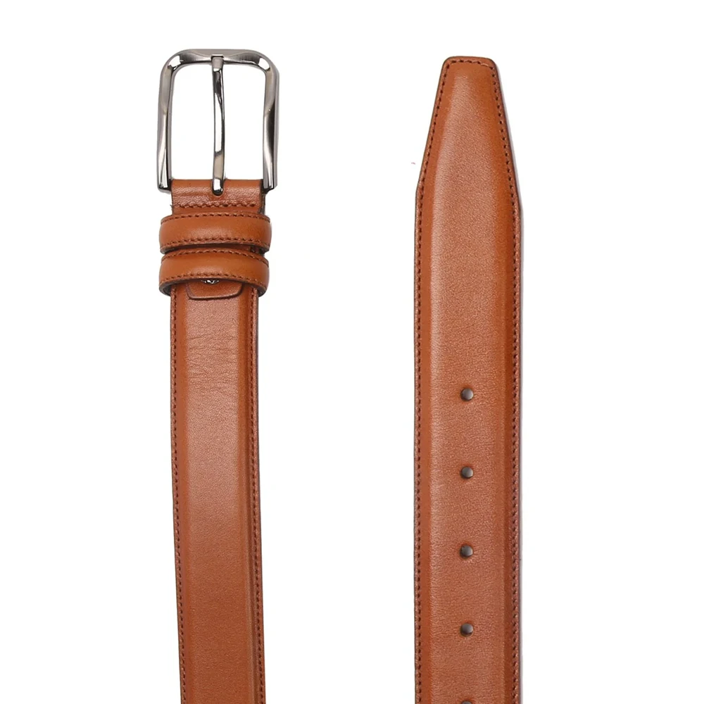 Fashion Automatic Buckle Genuine Leather Belts For Men Brown Color Leather Genuine Belts Custom Logo High quality business belts