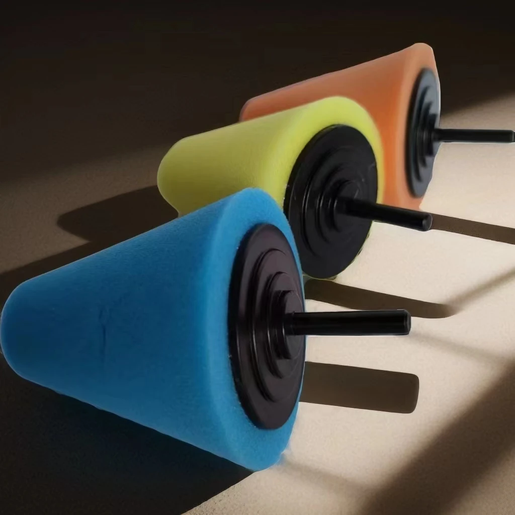 Wheel Polishing Sponge 3inch Polishing Cone Shape Car Hub Buffing Sponge