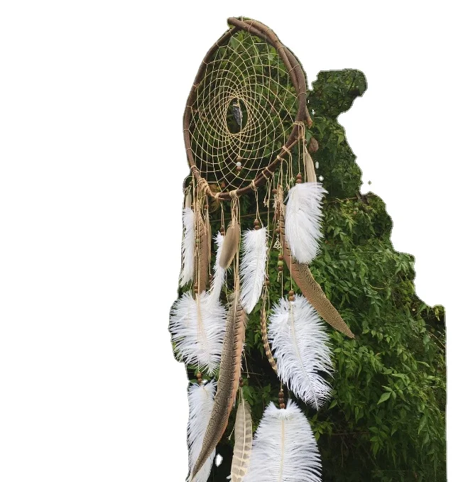 Dream catcher - natural hazel wood and feathers - handmade Of Life rattan handmade Bedroom Boho Dream Catcher Mothers Day Gift