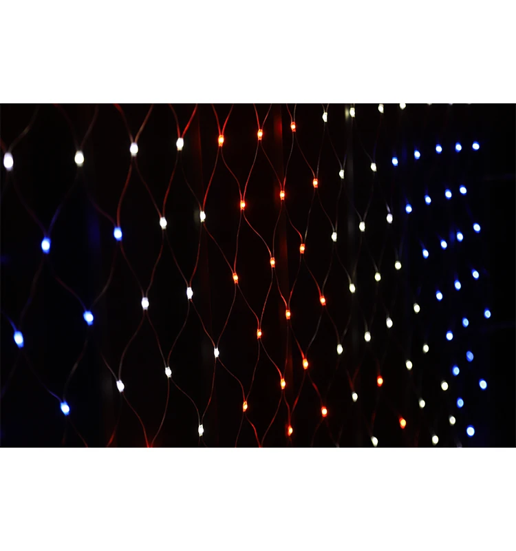 American flag waterproof LED mesh light can be used for string lights in the yard