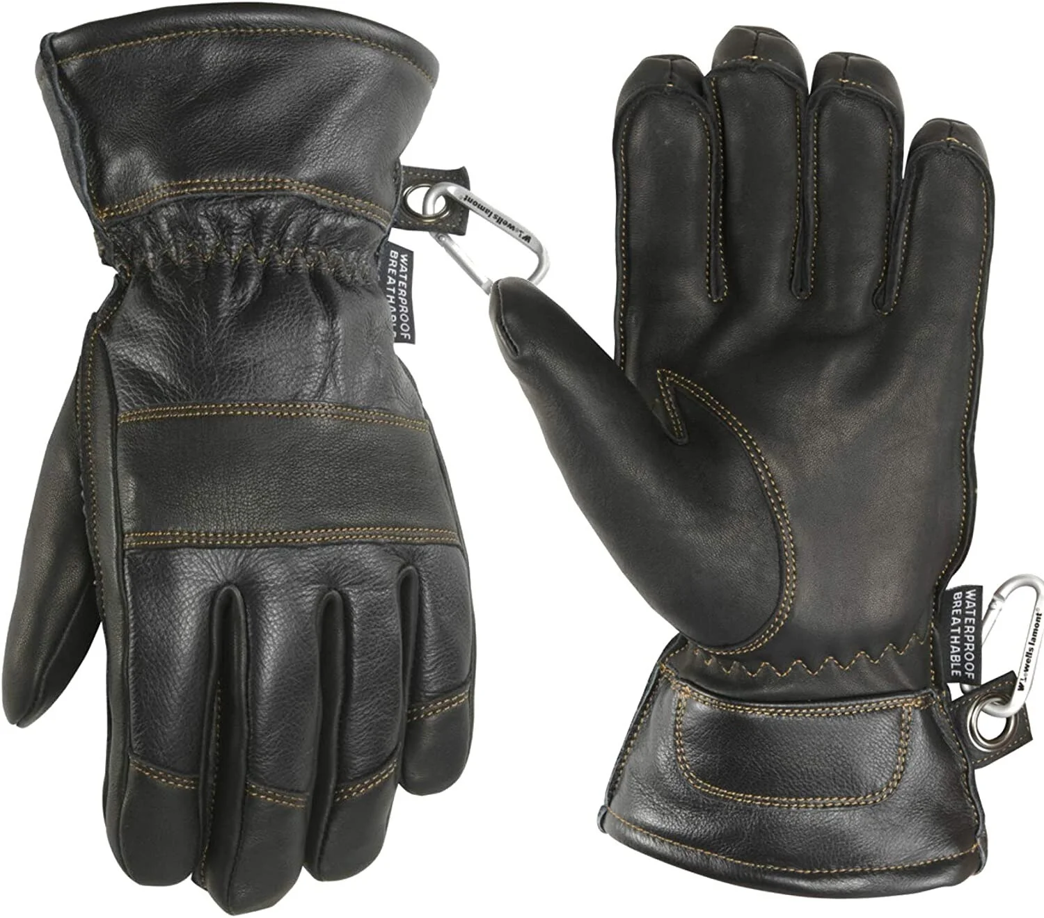 Mens Waterproof Goatskin Leather Gloves from Pakistan Insulated Leather Adjustable Work Gloves 3M Insulated Safety Work Gloves
