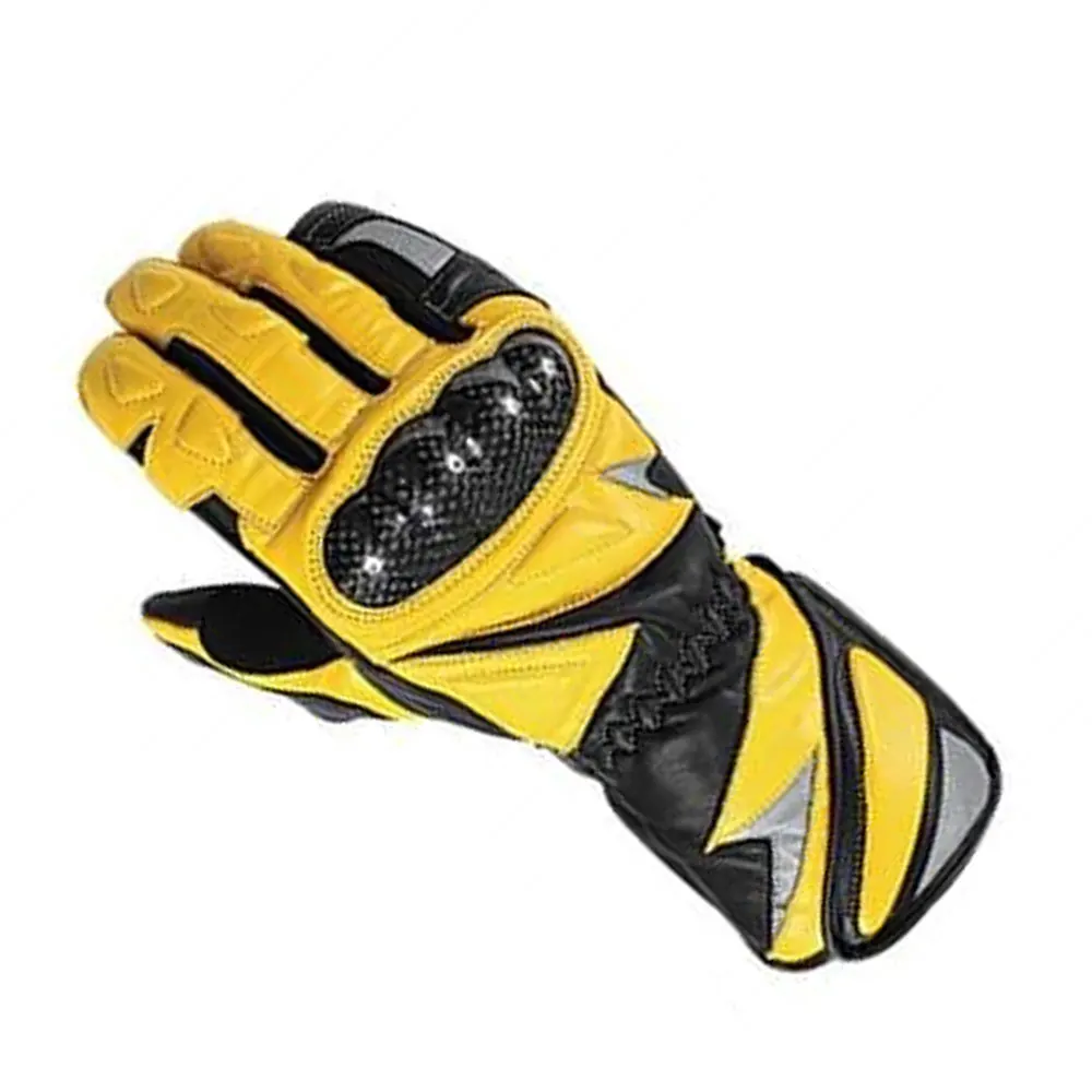 Wholesale Motorcycle leather racing gloves touchscreen High Quality With customized logo Printing Biker Branded Leather Gloves