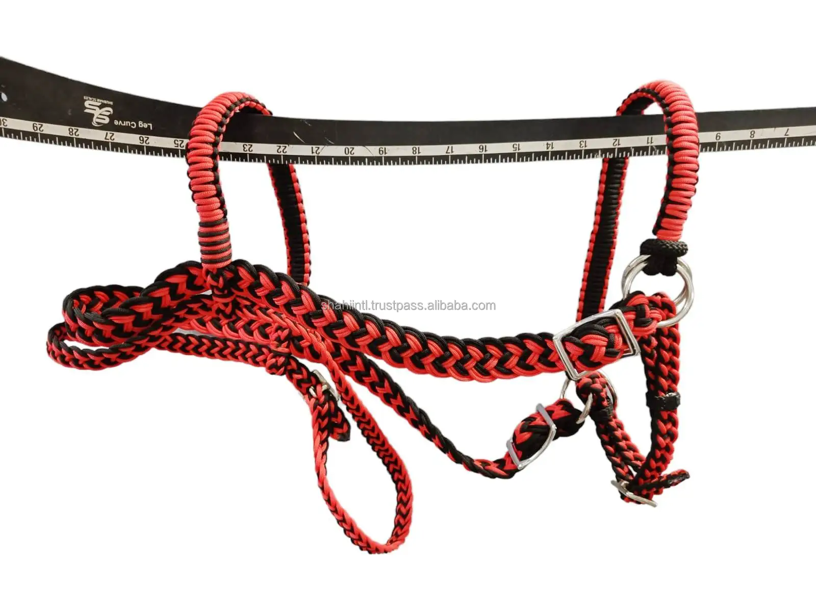 Equestrian Horse Bridle Premium Fancy 2mm Braided Rope Heavy Quality Iron Buckle in Blue/Black/Red/White Wholesale Price
