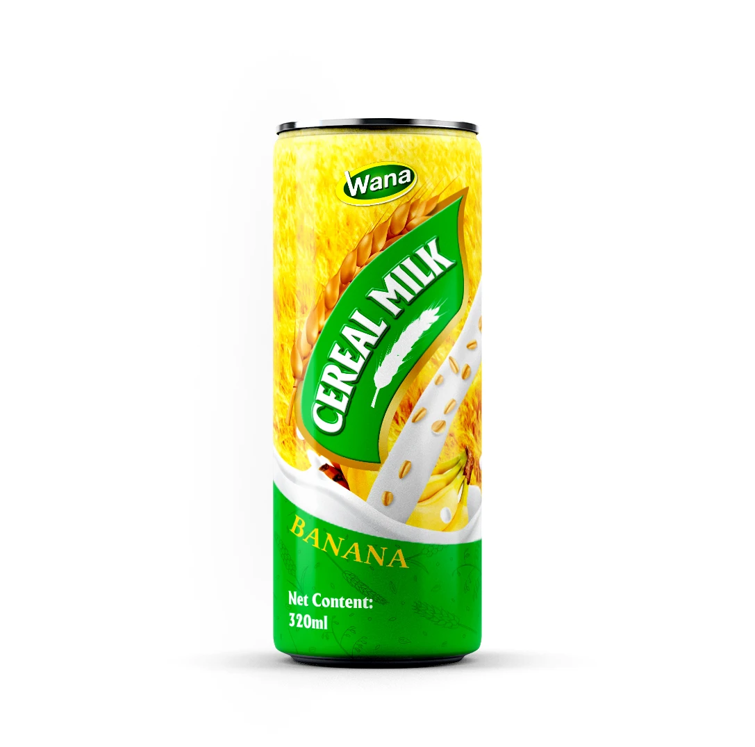 OEM PRIVATE LABEL Cereal Milk Drink mixed with Banana Flavor in can 250ml 320ml 500ml
