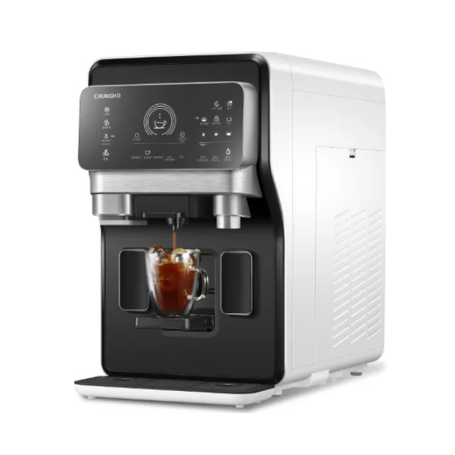 KOREAN ESPRECAFFE All IN ONE RO HOT AND COLD WATER DISPENSER PURIFIER COOLER POU WITH COFFEE AND ICE MAKER MADE IN KOREA