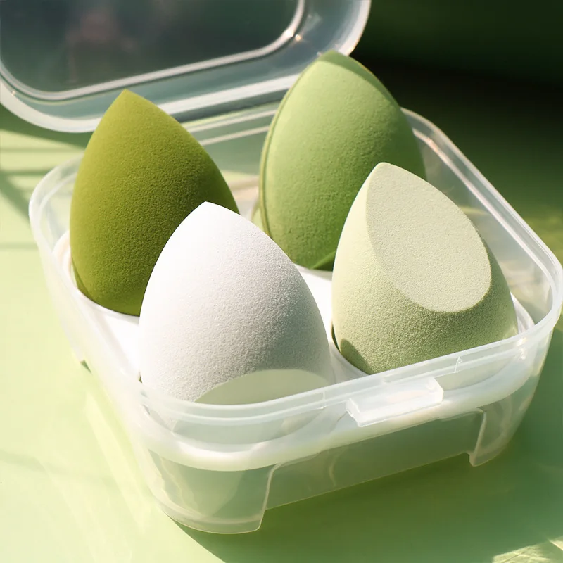YRX C004 Makeup Eggs Blender Do Not Eat Powder Water Drops Powder Puff Gourd Makeup Egg Support Box Sponge Makeup Tool Set